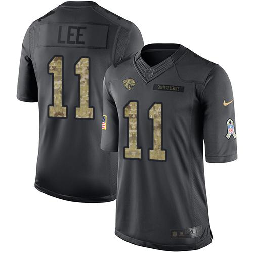 Nike Jaguars #11 Marqise Lee Black Men's Stitched NFL Limited 2016 Salute To Service Jersey - Click Image to Close